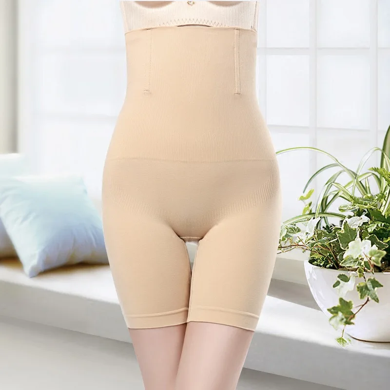 Утягивающие шорты с завышенной талией для коррекции фигуры, женские Утягивающие трусы, утягивающие брюки для живота - Цвет: Nude