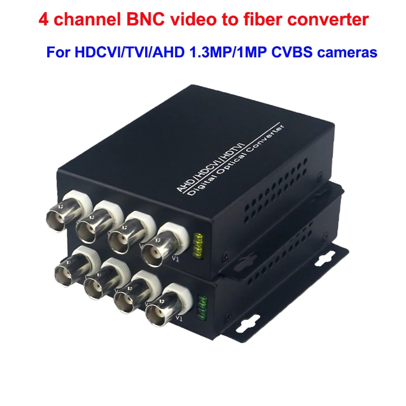 HD CVI AHD TVI 720P 960P 4CH оптоволоконный в BNC цифровой видео конвертер al передатчик и