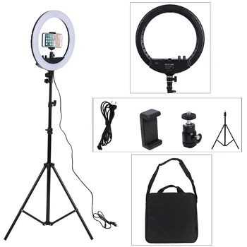 

14 Inch Photo Studio Lighting LED Ring Light 240PCS 3200-5600k Photography Dimmable Ring Lamp with Stand for Portrait,Makeup