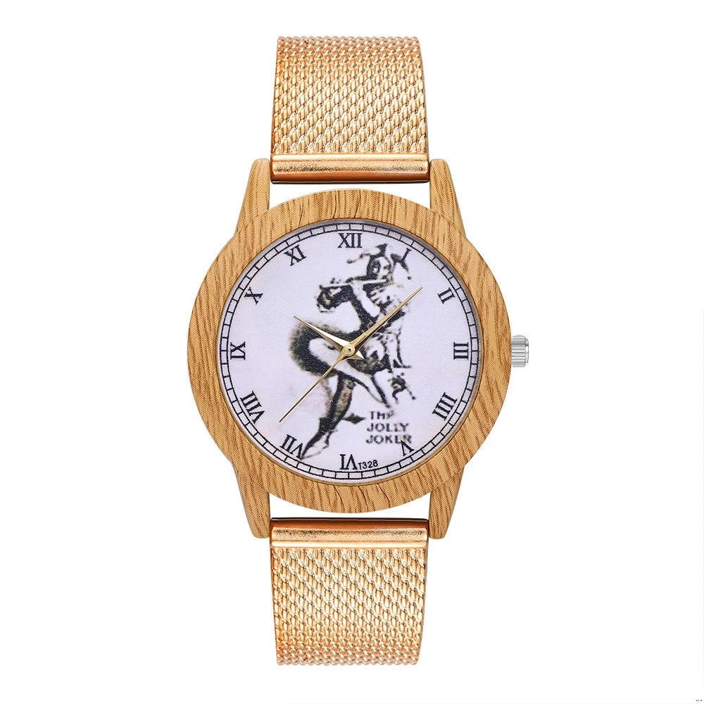 Модные женские кварцевые часы с черным силиконовым ремешком Забавные имитацией