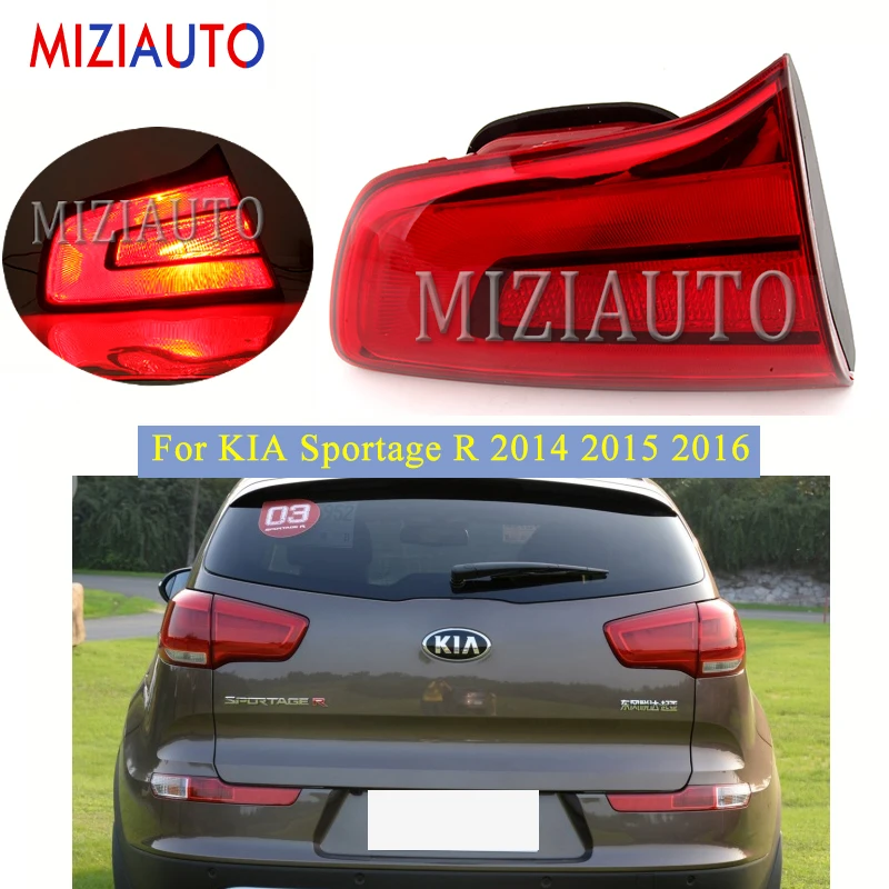 

MIZIAUTO Rear Tail Light Inner Side For KIA Sportage R 2014 2015 2016 Bumper Light Tail Stop Lamp Rear Brake Light Warning Light