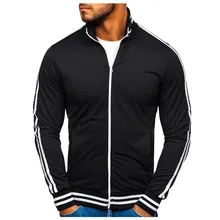 Модные Для Мужчин's осень-зима спортивная одежда с застежкой "молния" Лоскутная куртка пальто с длинными рукавами, куртка с длинными рукавами