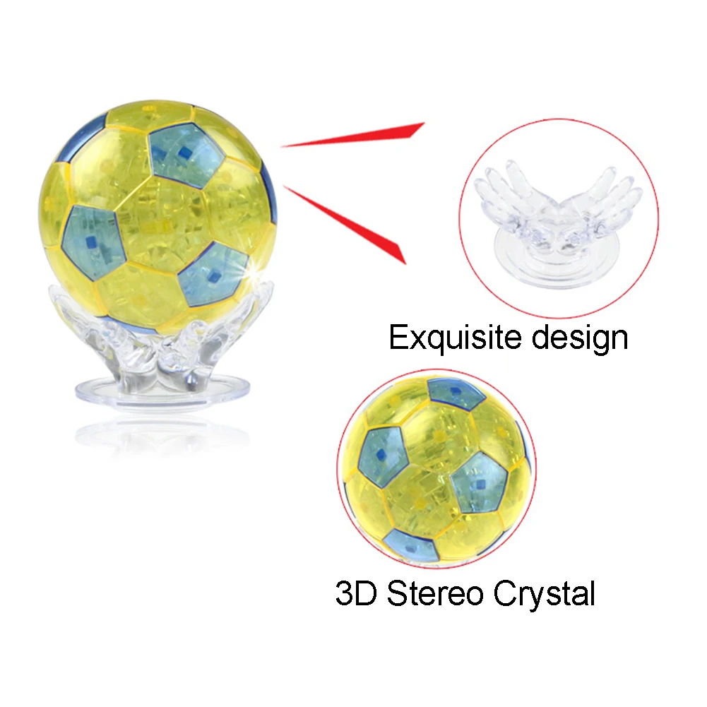 low cost  3d Crystal Puzzle Sports Puzzles Football Toy Mental Toy Bricks Puzzle Model Ball Puzzles Education