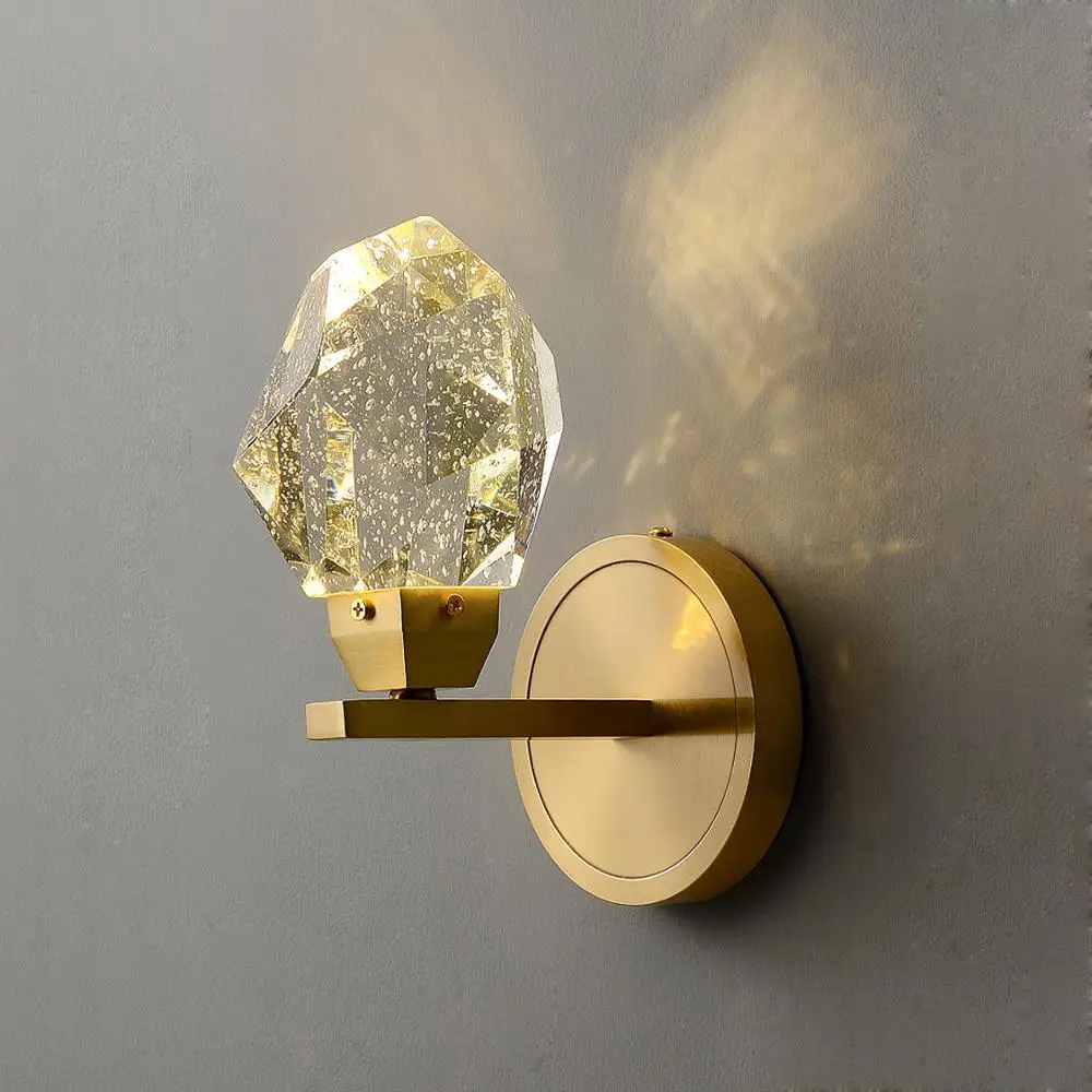 

LED Postmodern Crystal Copper Gold LED Lamp LED Light Wall lamp Wall Light Wall Sconce For Bedroom