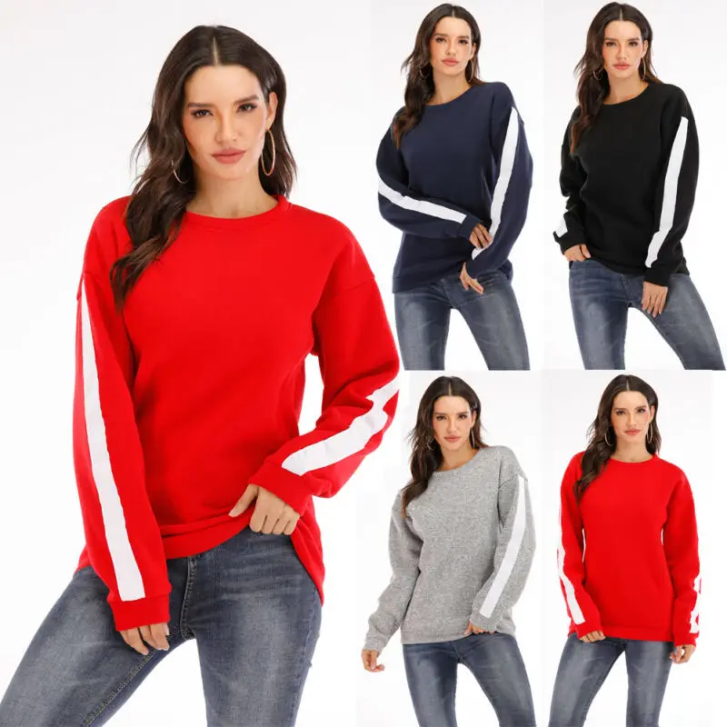 

Women's Fluffy Sweater Jumper Long Sleeve Ladies Casual Sweatshirt Pullover Blouse Tops Autumn Winter