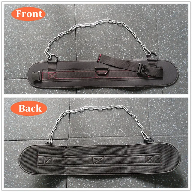 Gym Weight lifting Belt  with Chain Weights for Crossfit Kettlebell Workout Bodybuilding Pull Up Comfortable Waist Dip Belt 5
