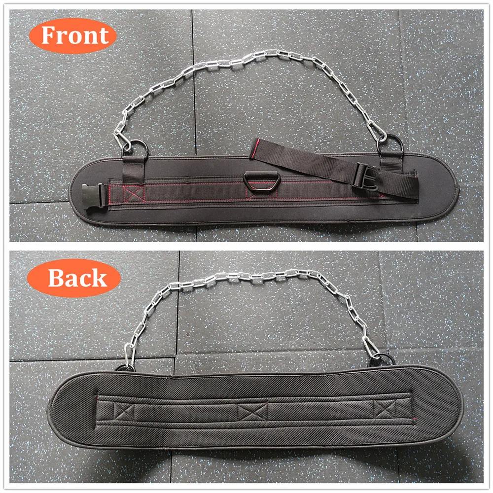 Gym Weight lifting Belt  with Chain Weights for Crossfit Kettlebell Workout Bodybuilding Pull Up Comfortable Waist Dip Belt 5