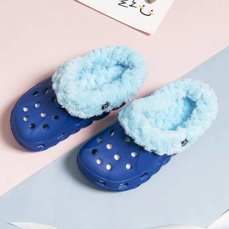 Ltolo Children Kids Boys Girls Mules Warm Clogs Winter Garden Sandals Slippers Cave Hole Baby Shoes For Boys Girls EUR24-35 kids sandals,garden clogs shoes,suede mules slippers,suede clogs