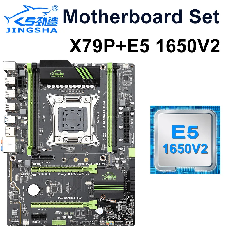 #^Special Price JINGSHA X79P LGA 2011 motherboard set with CPU Xeon E5 1650 V2 support DDR3 ECC REG memory ATX USB3.0 SATA3 PCI-E NVME M.2 SSD #^Special Price JINGSHA X79P LGA 2011 motherboard set with CPU Xeon E5 1650 V2 support DDR3 ECC REG memory ATX USB3.0 SATA3 PCI-E NVME M.2 SSD