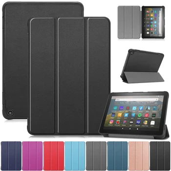 

For Amazon fire HD 8 2020 Amazon fire HD 8 Plus 2020 Auto-Sleep / Wake Up Trifold Leather Ultra-thin Bracket Portable Case Cover