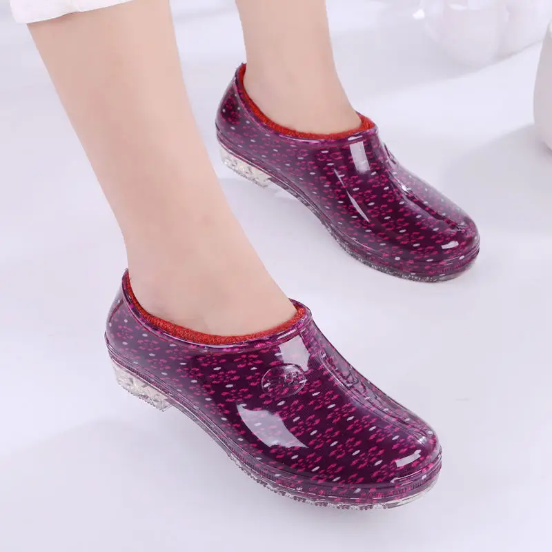US $9.86 Home Must Rainboots Ladies Galoshes Water Shoes Rubber Boot Woman Kitchen Working Shoes For Mopping And Washing Clothes Autumn
