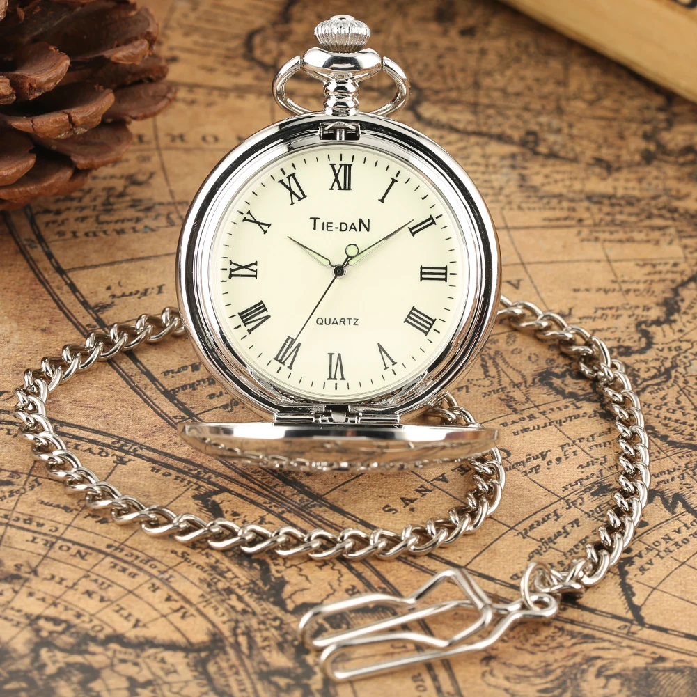Уникальный полый герметичный пакет для жидкости часы для мужчин натуральное серебро ожерелье карманные часы на цепочке прекрасный