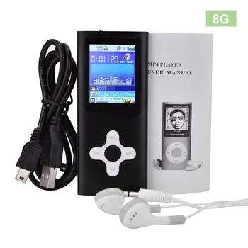 

1.8 Inch Color Screen MP4 Player Built-in 8GB Memory Video Raido FM Player Music Player Voice Recorder