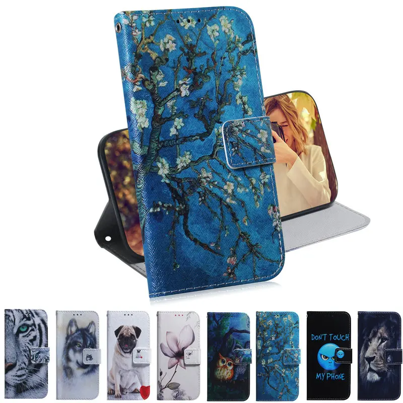 Защитный чехол Nova5T для Huawei Nova 5 T Модный с милым рисунком флип Funda T5 360