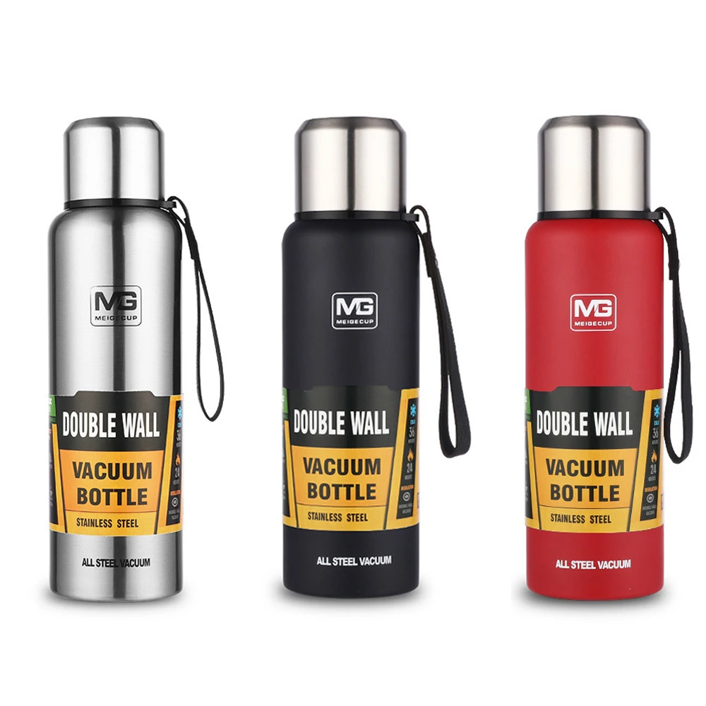 

500/750/1000/1500ML Water Bottle Vacuum Insulated Flask Thermal Chilly Hot Cold Coffee Cup Outdoor Business Home Thermos