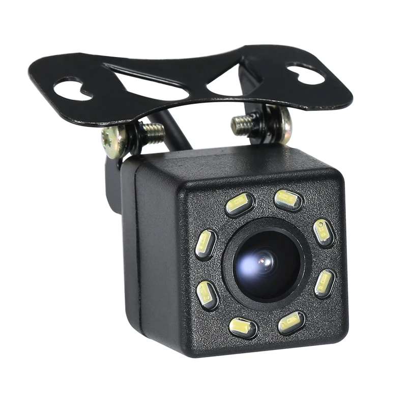 

Car Rear View Camera Universal 8 LEDs Night Vision Backup Parking Reverse Camera IP68 Waterproof 170 Wide Angle HD Color Image