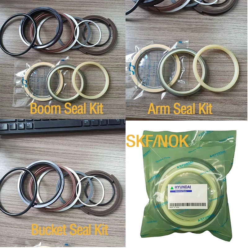

3 Sets R140LC-9 Hyundai Excavator 31Y1-31490 31Y1-31150 31Y1-31320 Boom/ Arm/ Bucket Hydraulic Cylinder Seal Kit