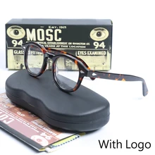Óculos ópticos armação de óculos de computador vintage johnny depp acetato armação para masculino lente transparente