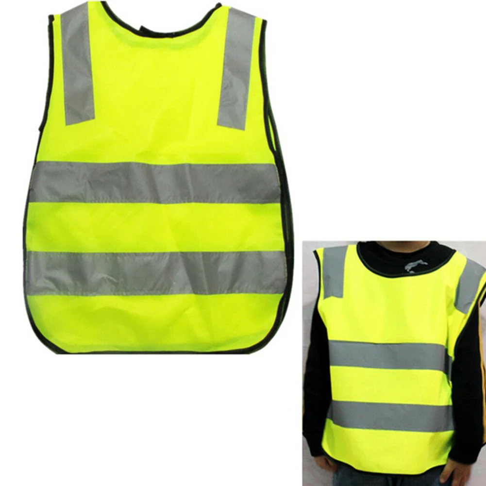Детский жилет безопасности высокая видимость детская безопасность жилеты дорожного движения детей светоотражающие жилеты одежда куртка
