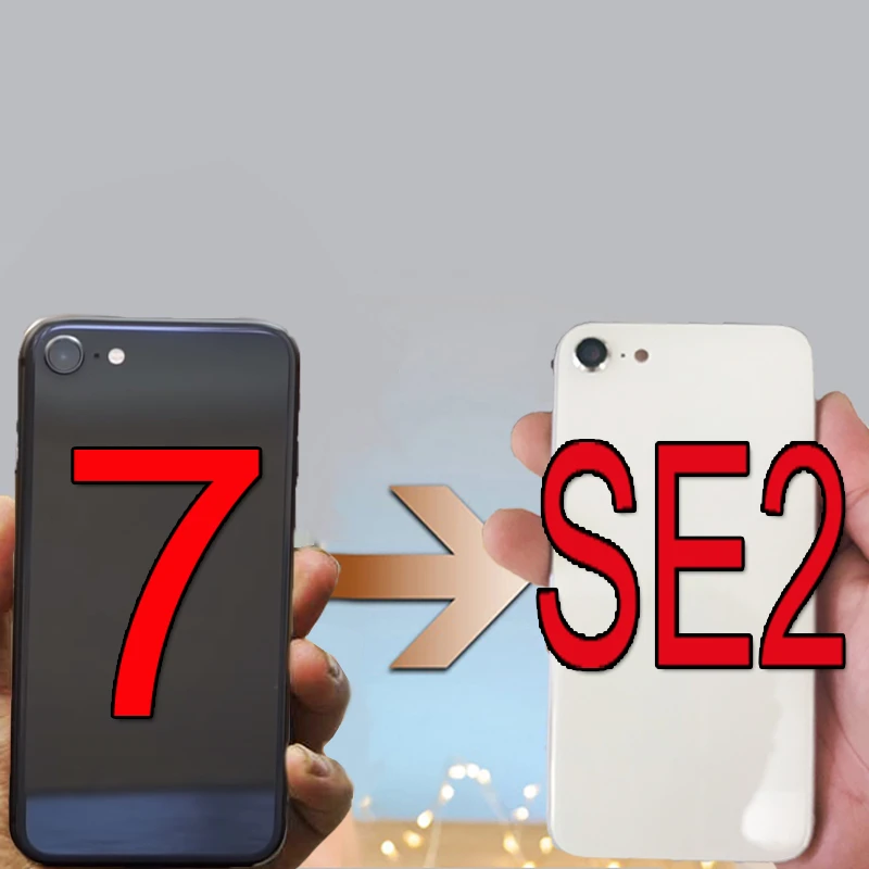 Original Quality Glass Body Back Housing For Iphone 7 Like Se2 Rear Battery Cover Case For Iphone 7 To Se 2020 Style Chassis Mobile Phone Housings Frames Aliexpress