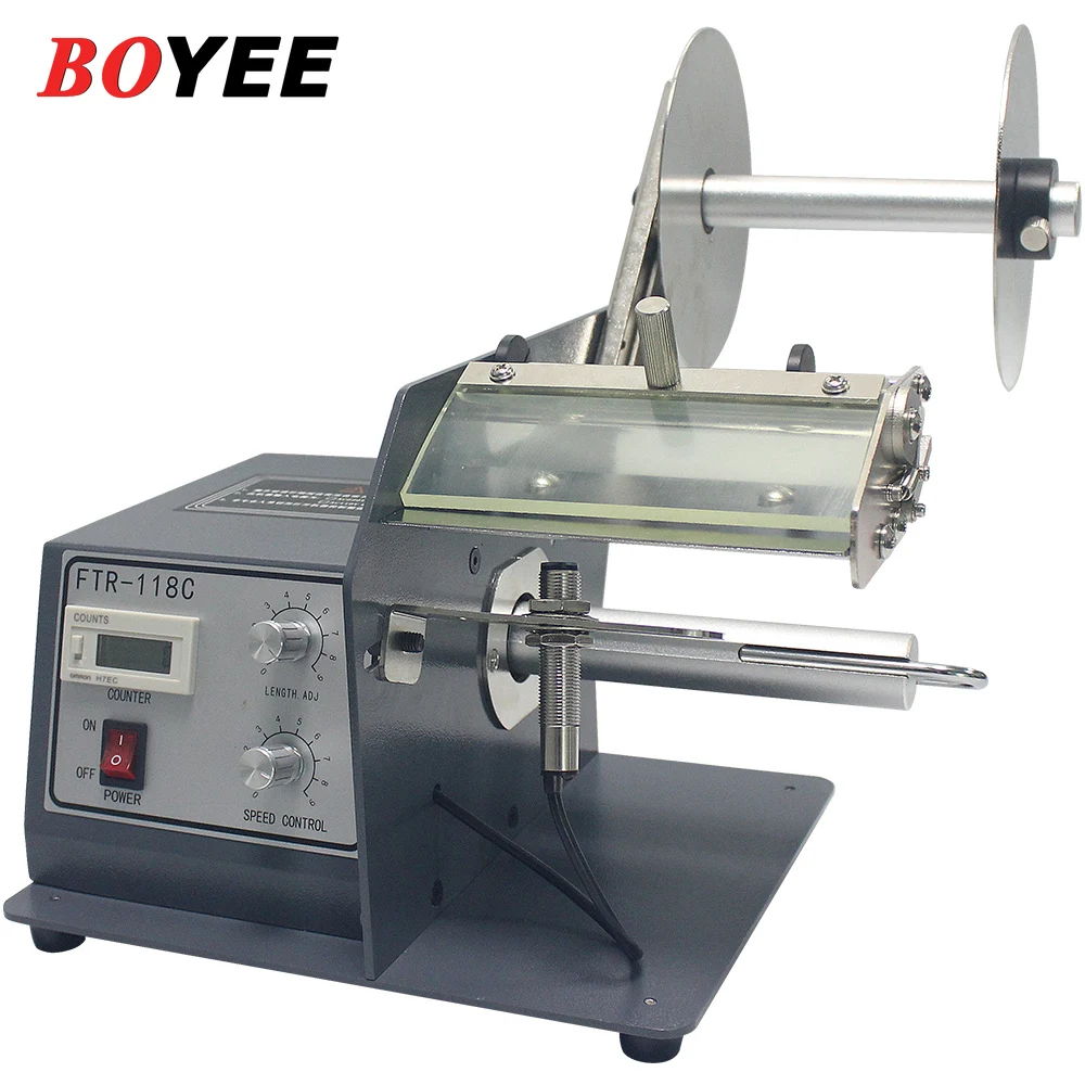 118c  5~120mm Automatic label rewinder barcode paper label paper dispenser automatic label stripper machine