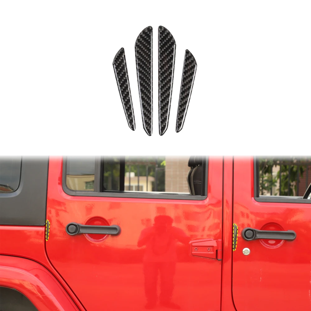 

Car Door Edge Guard Scratch Protector Strip Anti-collision Carbon Fiber Look Trim for Jeep Wrangler JK Exterior Accessories 4Pcs
