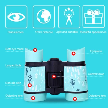 

4x30 ABS Binoculars Telescope For Kids Outdoor Games Camping Climbing Hiking Multi-color Telescope