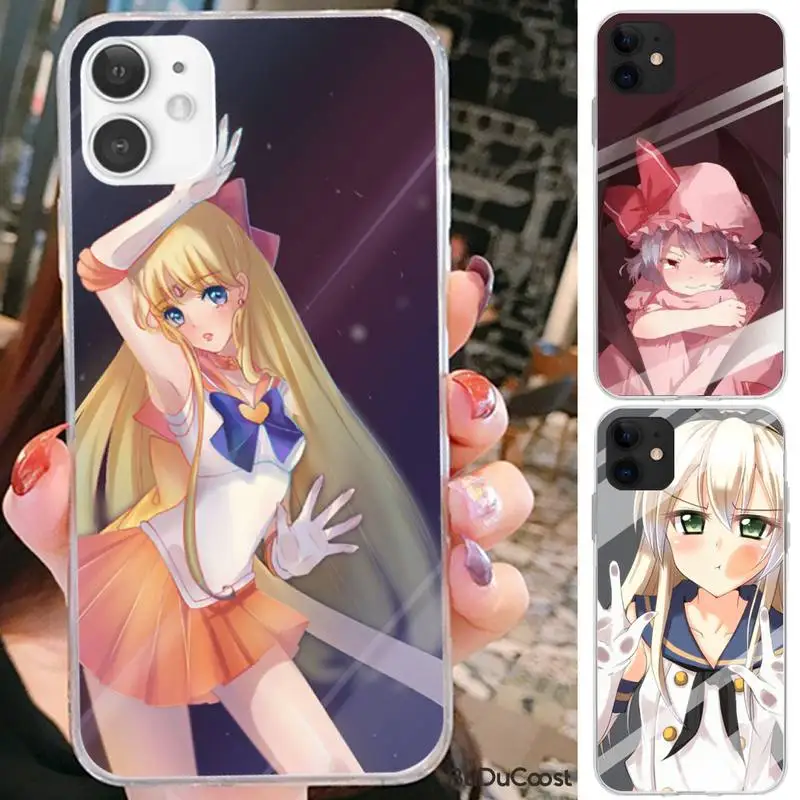 Reall заблокирован в экране аниме девушка телефон чехол для iPhone 7 8 Plus X XS Max XR Coque iphone 5s
