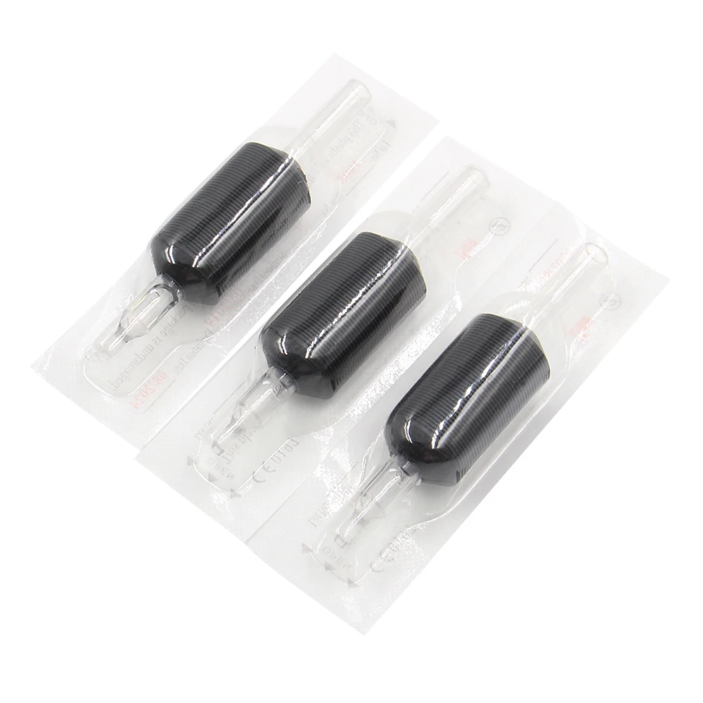 20pcs 3R/5R/7R/9R Disposable Tattoo Grip Tubes 25MM Soft Silicone Tattoo Grip For Neeldes Supplies