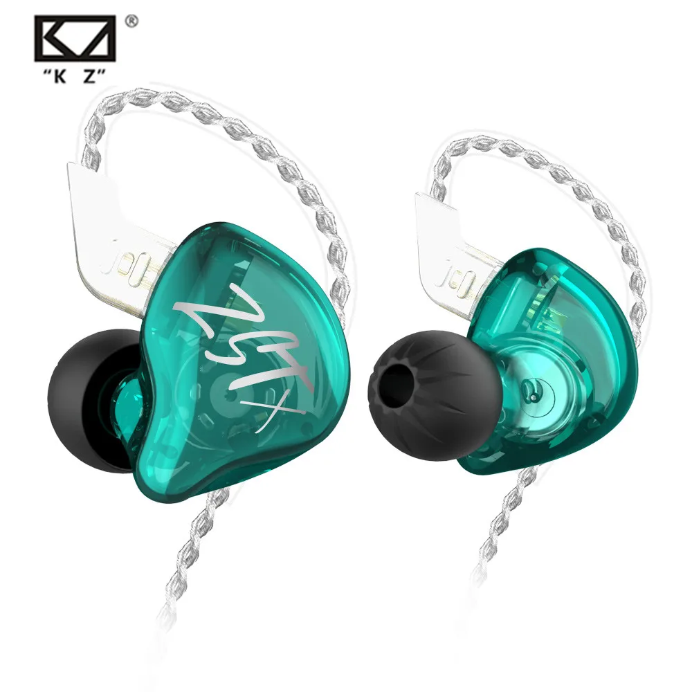 Гибридные Hi Fi наушники KZ ZST X 1BA + 1DD басовые вкладыши спортивные с шумоподавлением 2