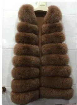 CAMEL Популярная женская Повседневная Мягкая модная куртка из натурального меха средней длины, теплое высококачественное милое Женское зимнее пальто из натурального Лисьего меха - Цвет: CAMEL