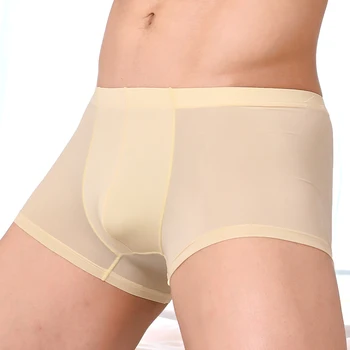 

Cool Ice Silk New Men Boxer Shorts Trunk Boxers Fashion Underpants Interior Home Underwear Men S M L XL Boxers