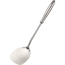 Одиночная лопаточка из нержавеющей стали Бытовая утолщенная 304 кухонная утварь Германия длинная ручка железка для кухни металлическая кулинарная лопатка шпатель