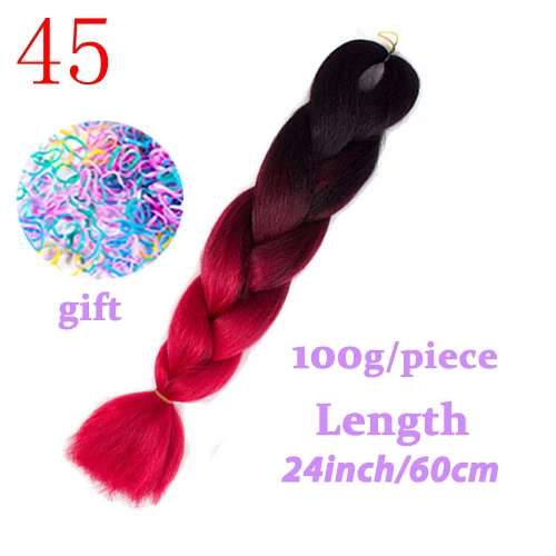 LISI волосы 24 дюйм плетение волос для наращивания Jumbo вязание крючком косы синтетические волосы стиль 100 г/шт. чистый блонд розовый зеленый - Цвет: #30
