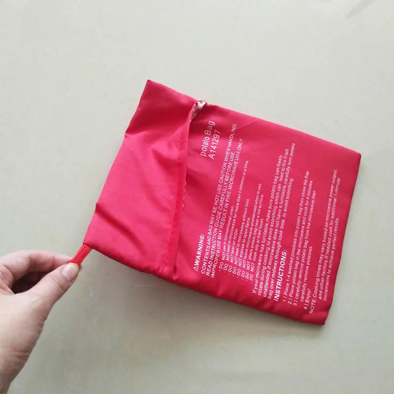 

Portable Easy To Cook Baking Accessories Washable Red Microwave Potato Bag Kitchen Gadgets 1Pcs Cooking Tools