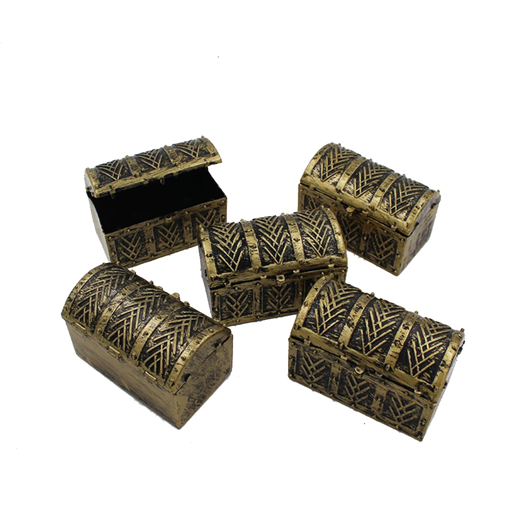 10 шт. хранения ювелирных изделий, винтажные аксессуары, сундук с сокровищами, вечерние мини-органайзер для домашнего декора, брелок, пиратский Настольный подарок для детей