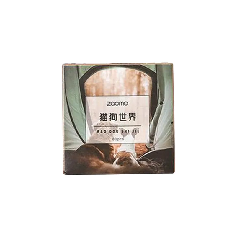 Boxed Paper Stickers 80 Card Stickers Hand Account DIY Daily Material Cartoon Stickers Muraux Pour Enfants Chambres 30NOV2210