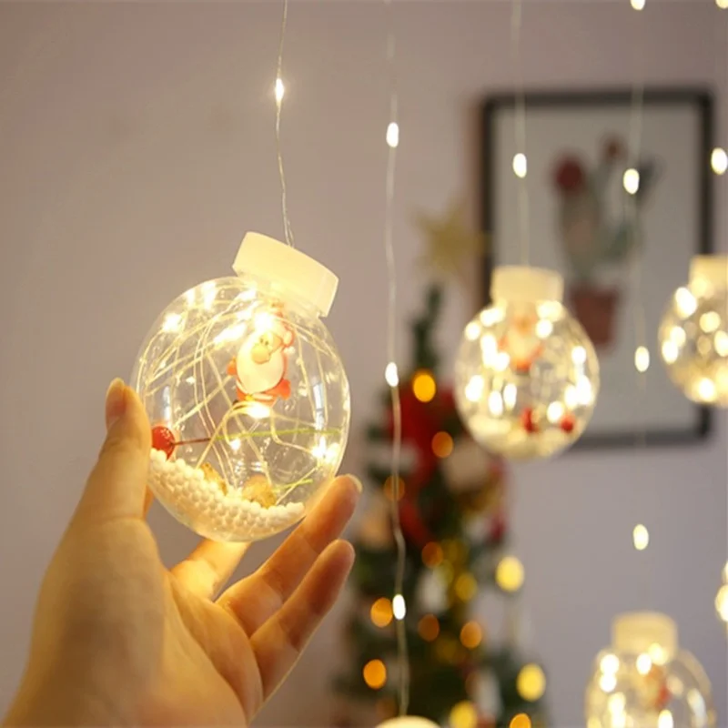 

LED Christmas Curtain Fairy Light String Christmas Decoration Home Bedroom Wedding Banquet Holiday Lighting Home Decoration