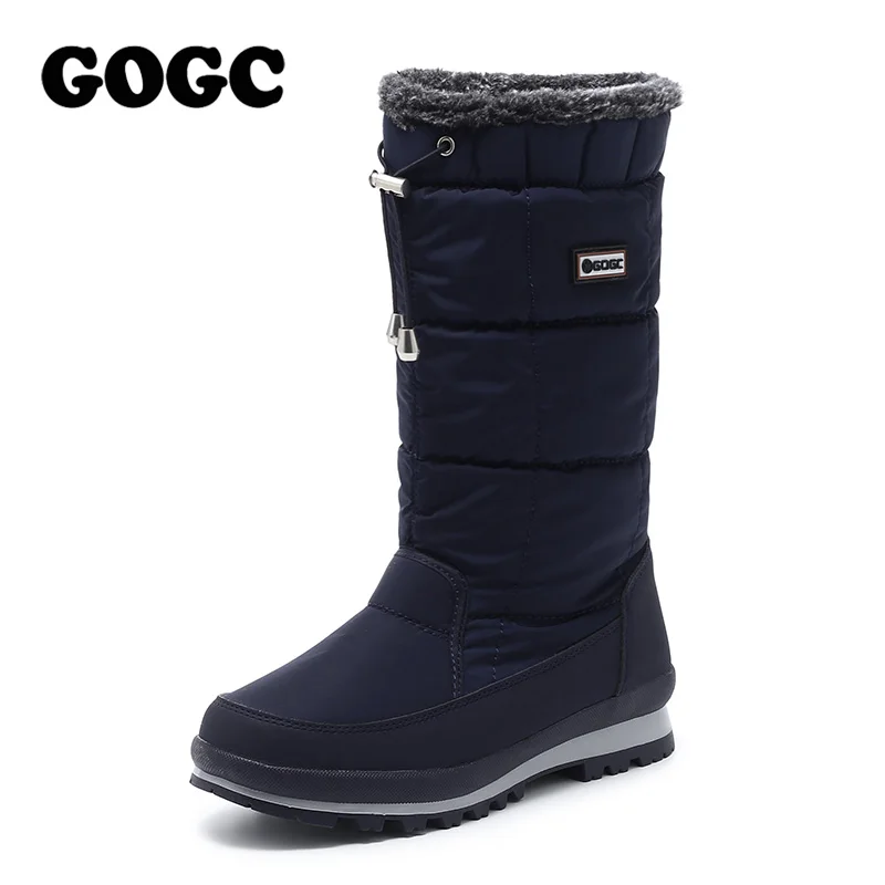 G9637-7 GOGC женские сапоги; сапоги до колена женские; зимние сапоги высокие женские; сапоги зимние женские; женские дутики; женская зимняя теплая обувь с мехом; сапоги до колена; женские меховые сапоги; женская обувь G9637 - Цвет: G9637-7