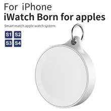 Магнитное Беспроводное зарядное устройство для Apple Watch 1, 2, 3, 4 серии с брелоком, Usb зарядный коврик для телефона