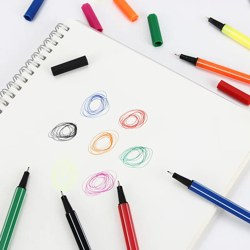 Цветная ручка Fineliner 0 4 мм цветная тонкая для рисования пористые маркеры с мелкими