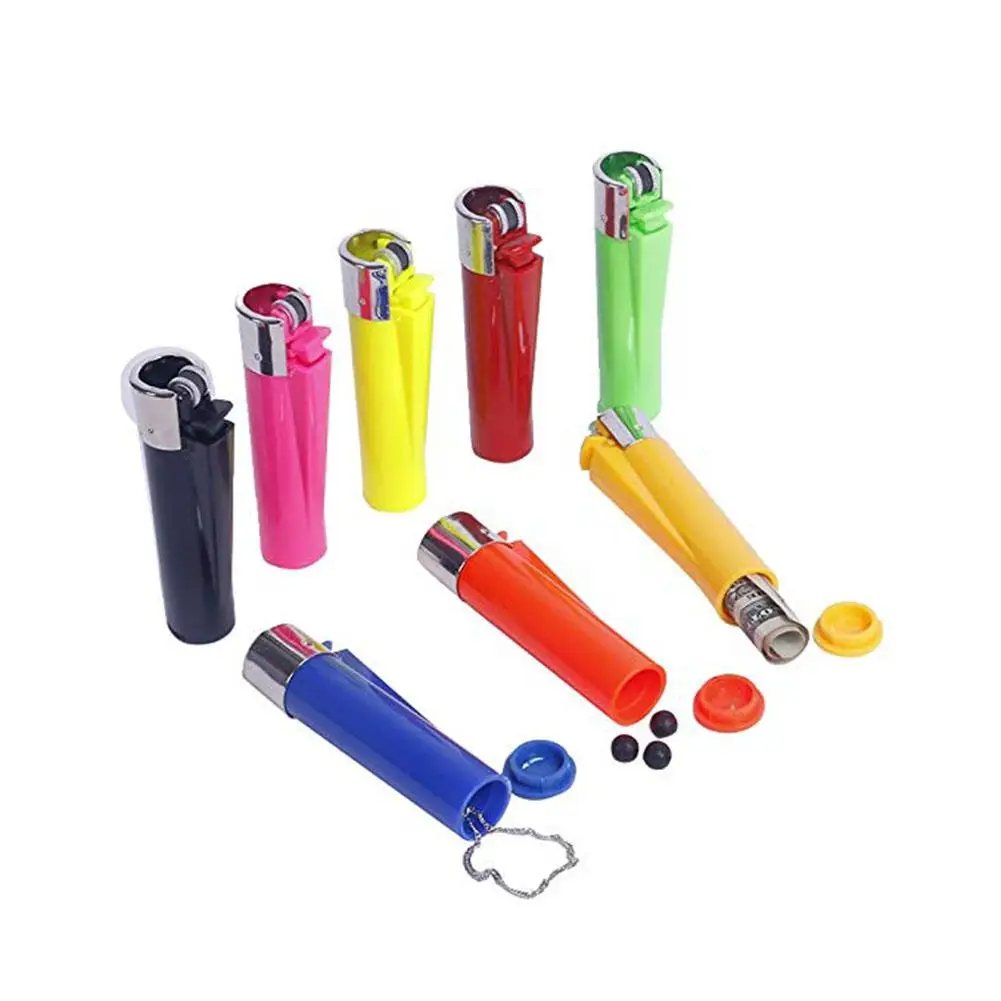 

DishyKooker Portable Mini Lighter-shape Secret Storage Box Hidden Medicine Container Canister