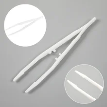 

18cm Plastic Extension Tweezers Disposable Small Forceps For Pet Food Easy To Grab Tools Crafts Small Beads DIY Jewelry Making