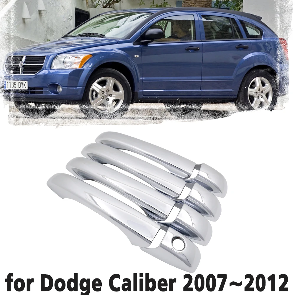 

Luxury chrome door handle cover trim protection cover for Dodge Caliber 2007 2008 2009 2010 2011 2012 Car accessory sticker
