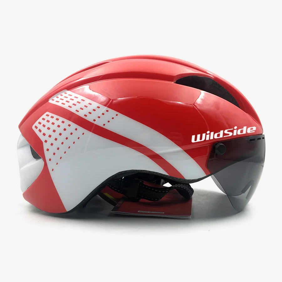 COLOR 7 Aero helmet tt time trial, велосипедный шлем для мужчин и женщин, очки для гоночного шоссейного велосипеда, шлем с линзой, велосипедное снаряжение Casco Ciclismo - Цвет: COLOR 7