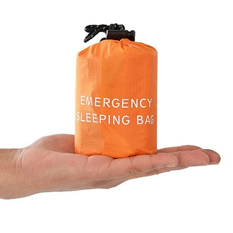 1 Pcs Outdoor Emergency Sleeping Bag Thermal Survival Camping Travel Bags Reusable 