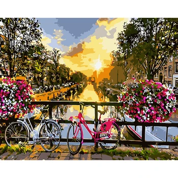 

Bicycles DIY Painting By Numbers Kits Acrylic Paint On Canvas Wall Picture