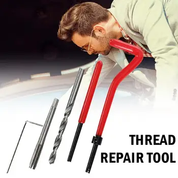 

25Pcs/Set Restoring Damaged Threads Parts Tool High Speed Steel Silver Screw Repair Tool Thread Repair Kit Thread Repair Plugin