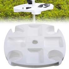 ABS белый пляжный зонтик подстаканники зонтик Настольный поднос с фиксированными подстаканниками закуски чашки для сада пляж плавательный бассейн инструменты