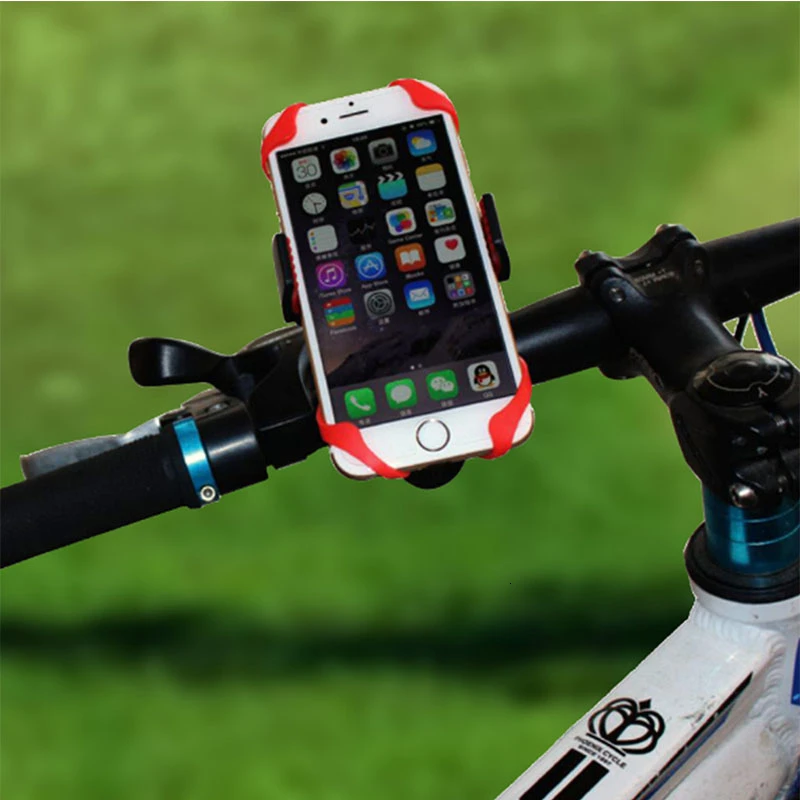 Крепление на руль велосипеда MTB, пластиковый держатель, держатель для телефона для велоспорта с силиконовой опорой для велосипеда, gps, аксессуары для велоспорта